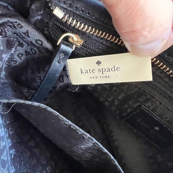 Kate Spade Crossbody Bag Blue White Floral Print Summer Designer‎ Shoulder Purse - Picture 11 of 16